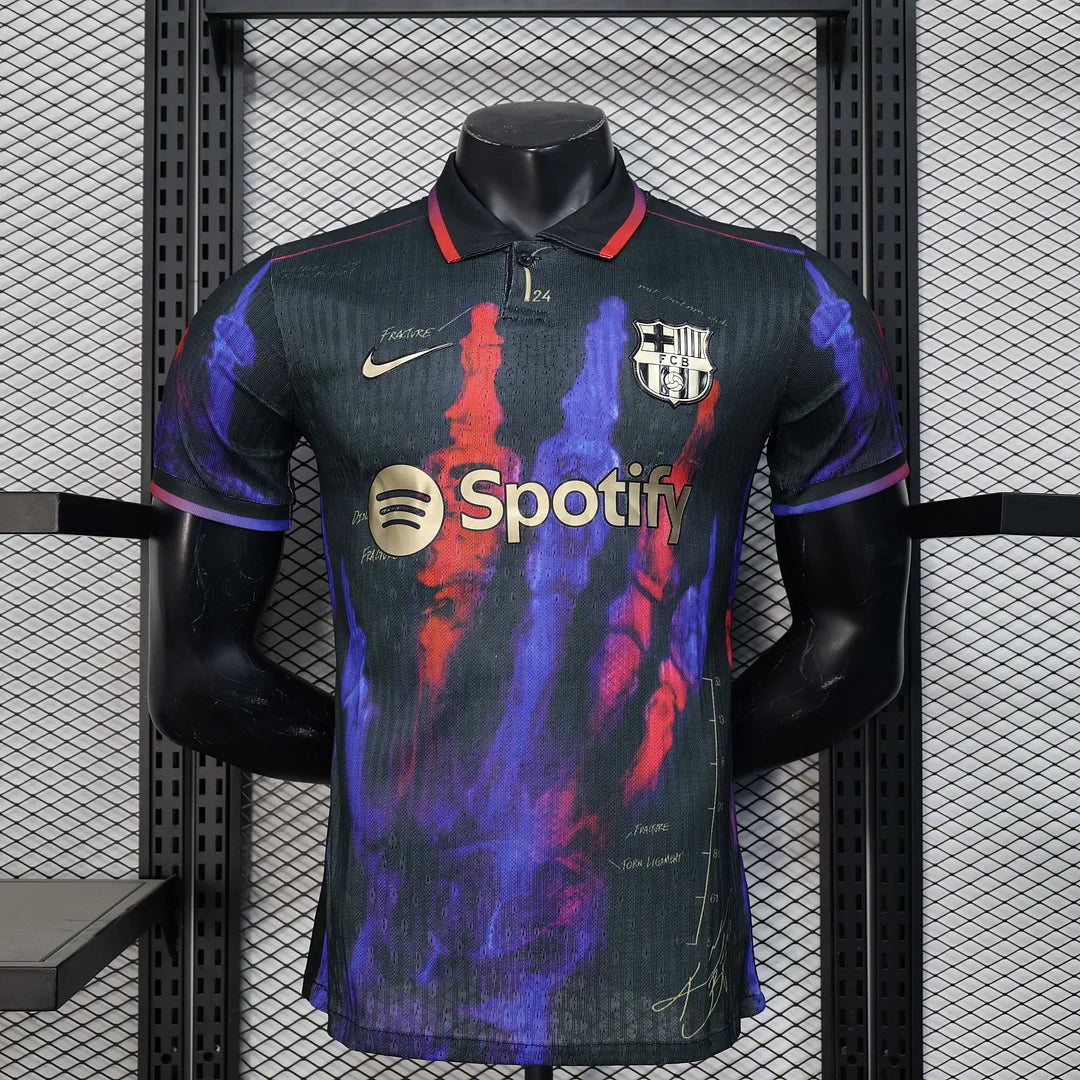 2025/2026 Barcelona Special Edition Black and blue Football Shirt