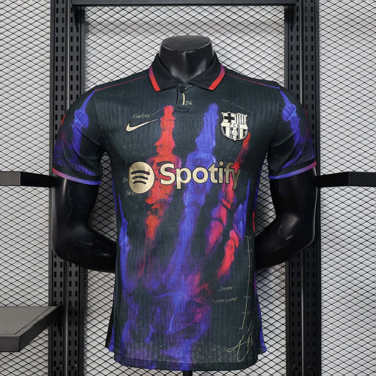 2025/2026 Barcelona Special Edition Black and blue Football Shirt