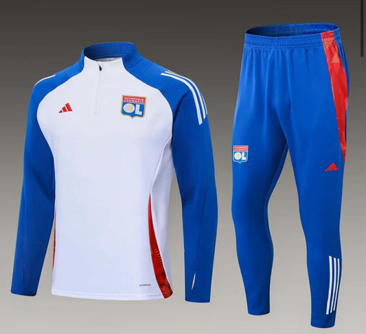 2024/2025 Lyon Half-Pull Training Suit White